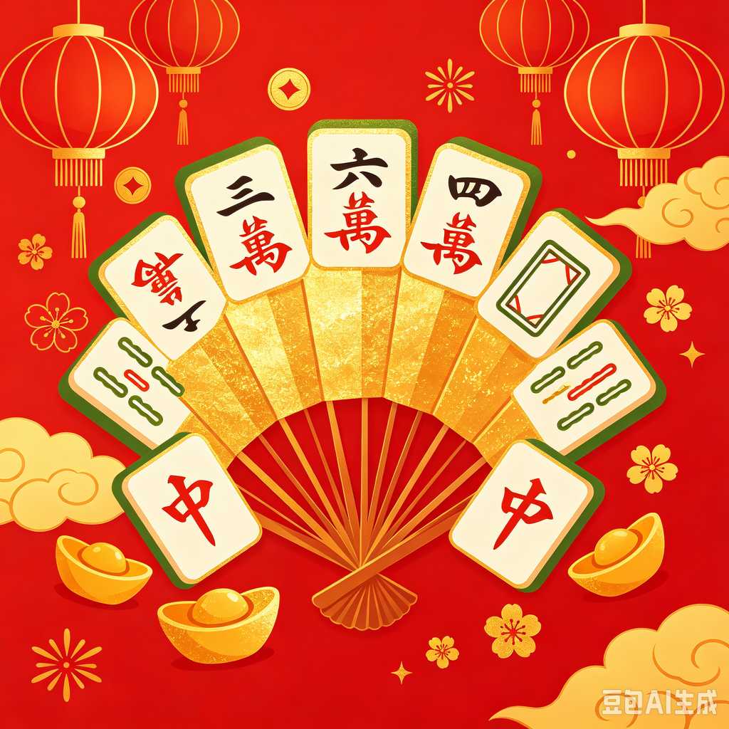 saturated color mahjong set print
